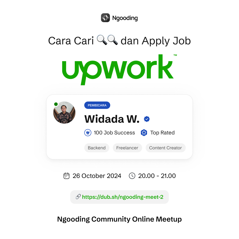 Cara Mencari dan Melamar Pekerjaan di Upwork - Ngooding Online Meetup