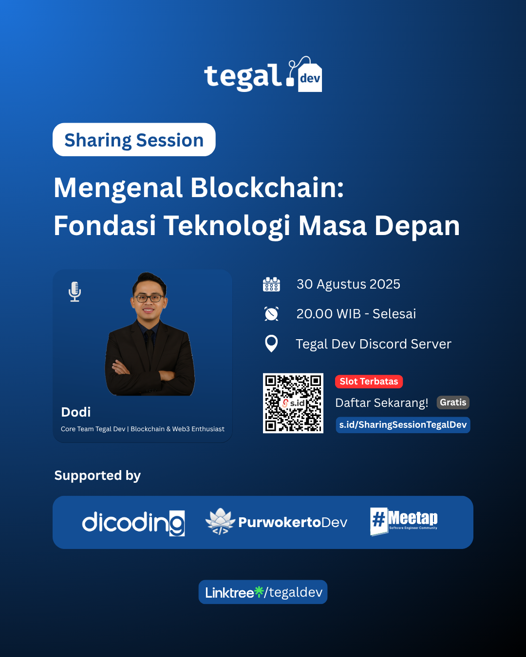 Tegal Dev Sharing Session: Mengenal Blockchain - Fondasi Teknologi Masa Depan